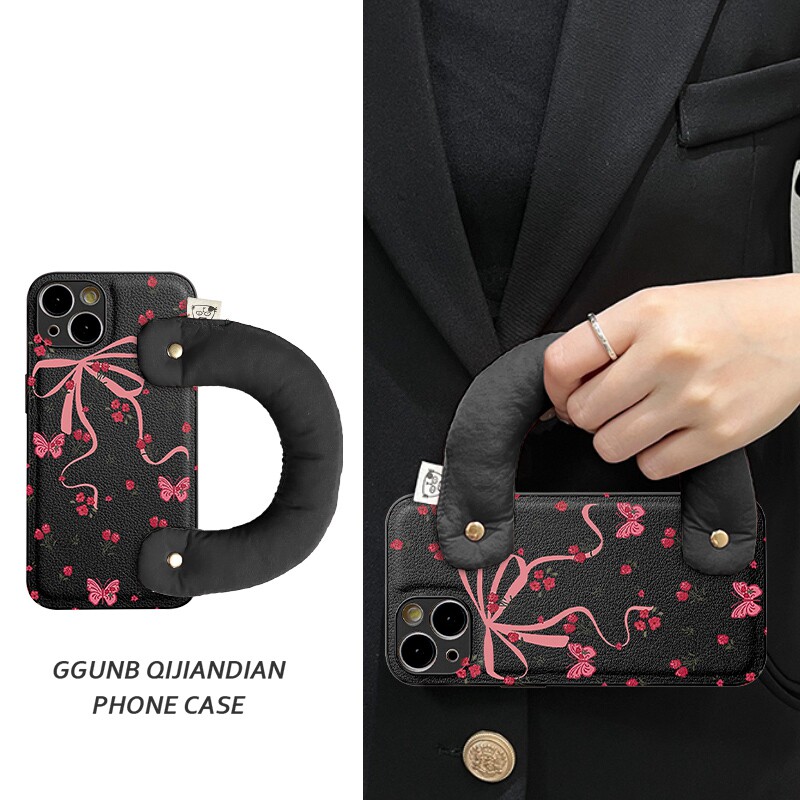 粉色蝴蝶结满屏鲜花蝴蝶黑棉腕带适用小米15Pro手机壳14高级k80个性k70简约k60小众13保护套12红米note14/11,3C数码配件,手机保护套/壳,淘宝优惠券,粉丝福利购,淘宝优惠卷