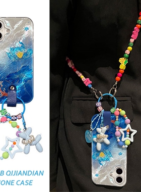 油画蓝色荷花红鲤鱼适用华为nova13Pro手机壳12/11高级10/9个性8荣耀300/200小众100简约90防摔80软70