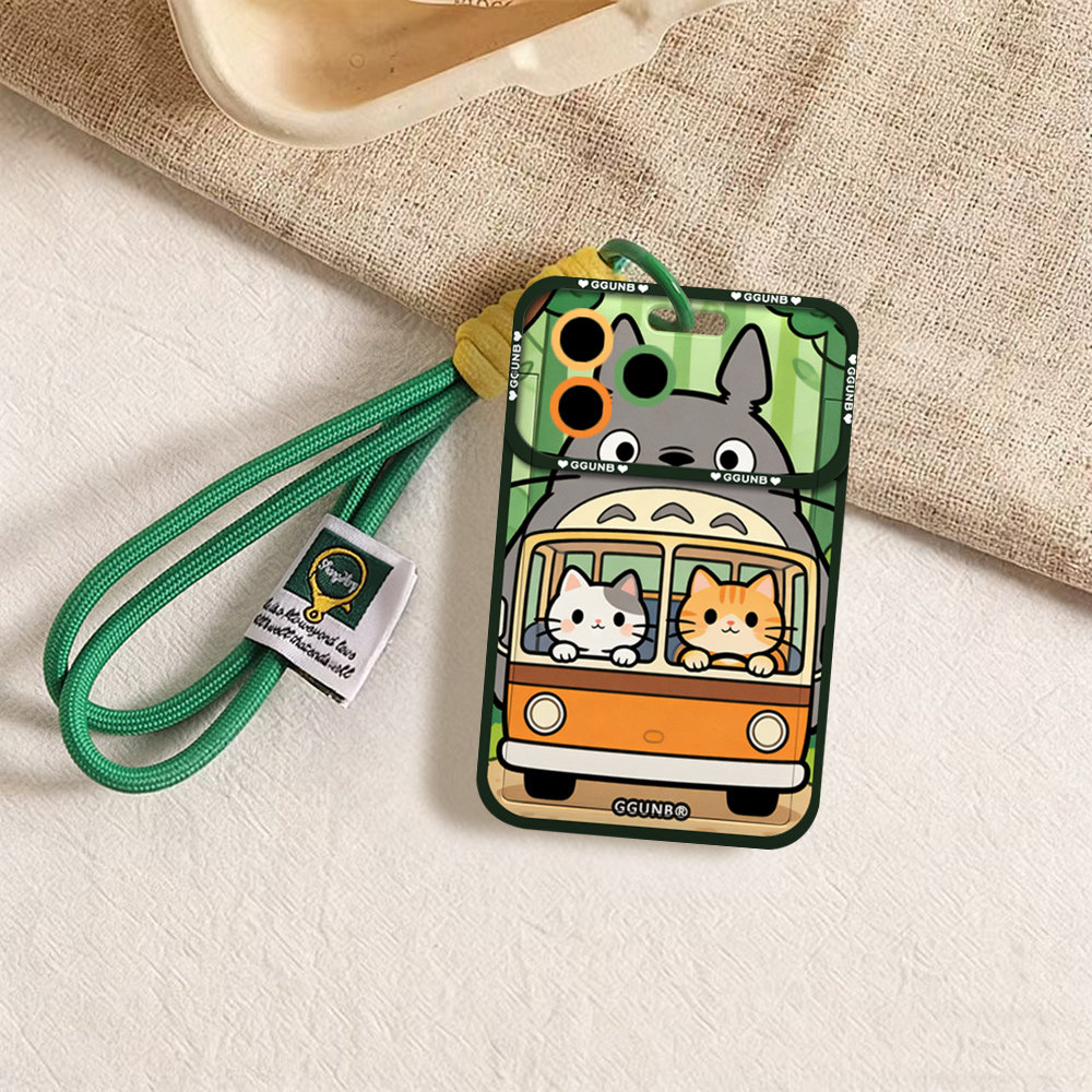 开龙猫巴士橘猫镜头框NFC感应仿手机壳卡套学生滑盖卡套饭卡地铁电