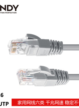 德国LINDY Cat.6类U/UTP工业级非屏蔽纯铜跳线路由器光猫千兆网线