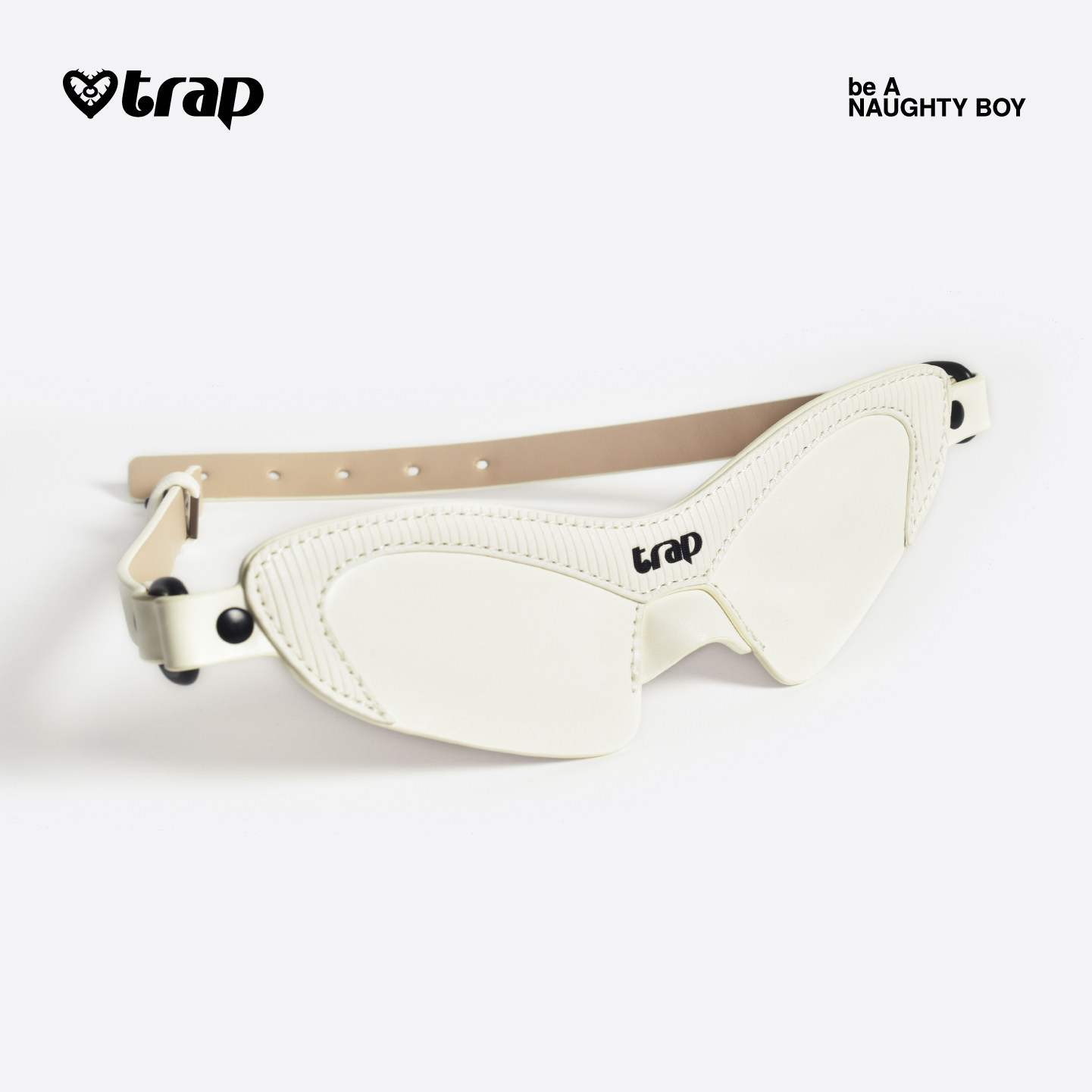 Trap「玩味」系列内衣配件可调节御犬皮革眼罩