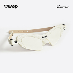 Trap「玩味」系列内衣配件Darkroom可调节御犬皮革眼罩