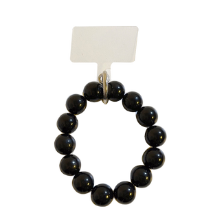 ins风手链挂饰适用于手机壳挂绳创意百搭纯色吊坠大珠珠手环女款奶油色串珠手提链条透明垫片防摔便携腕带