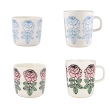 芬兰Marimekko玛莉美歌 Vihkiruusu玫瑰系列 手握 马克杯 碗 碟子