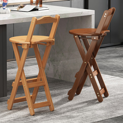 爱慕客免安装可折叠高脚吧台凳子