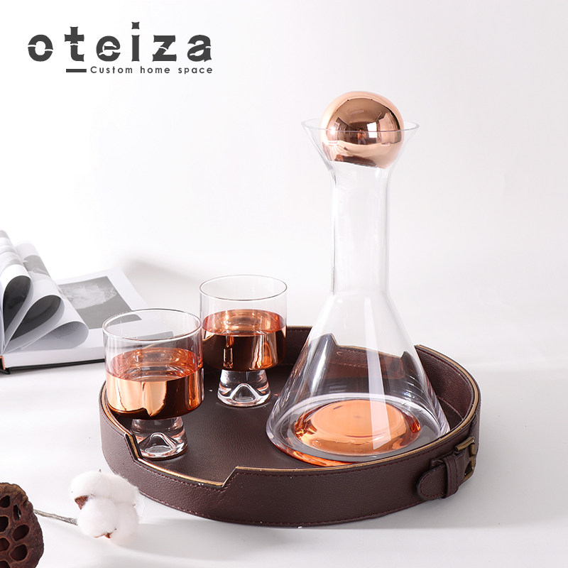 Oteiza无障碍豪华饰品欧美宫殿模型房玻璃滗水器酒瓶酒杯餐桌房子