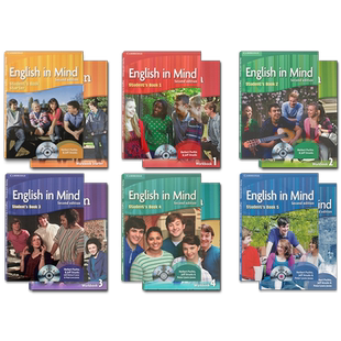 剑桥英二版english in mind starter/1/2/3/4/5级学生书+练习册+DVDROM剑桥KET/PET考试用书赠送教学资料englishinmind原版进口