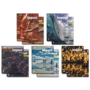 美国国家地理英语Impact中学教材foundation /1/2/3/4级学生书+练习册含在线学习账号12-18岁课外辅导教材原版进口现货