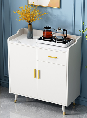 岩板餐边柜现代简约靠墙办公室储物柜子多功能厨房轻奢客厅茶水柜