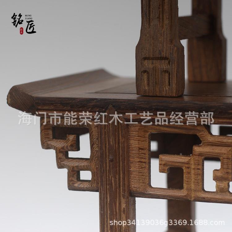红木微鸡型家具头琴花桌条案 翅木长方形雕底座小588神台供翘桌