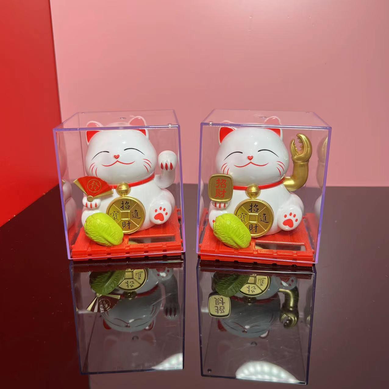 手上有太钳阳摇能手招财猫 招百手风水猫 汽车开业摆件白菜23001-