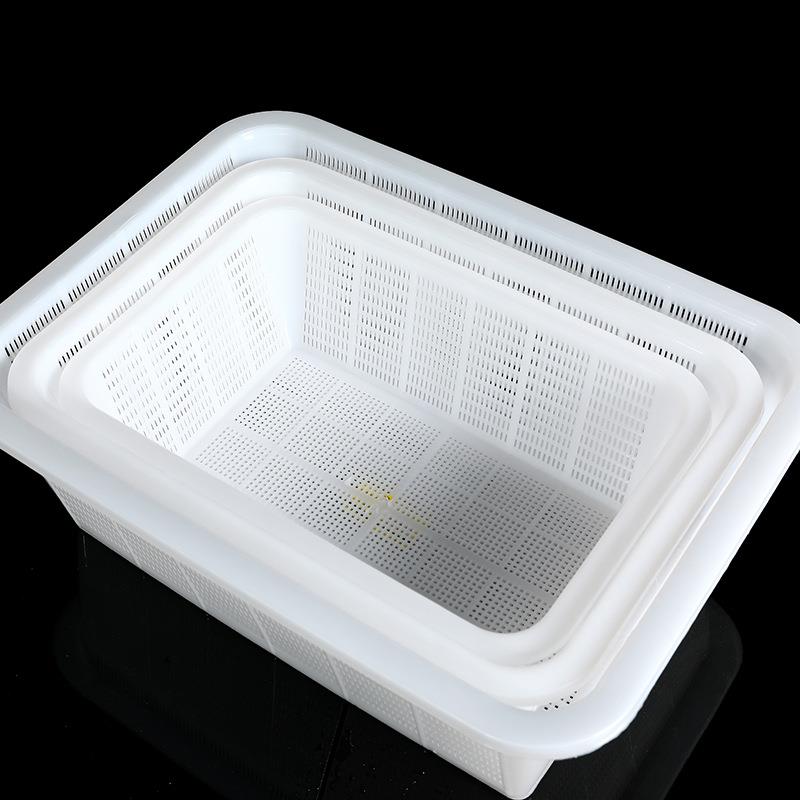 长房方厚形厨沥水洗菜篮5335 533商分拣筐塑料方筛果蔬电加收纳筐