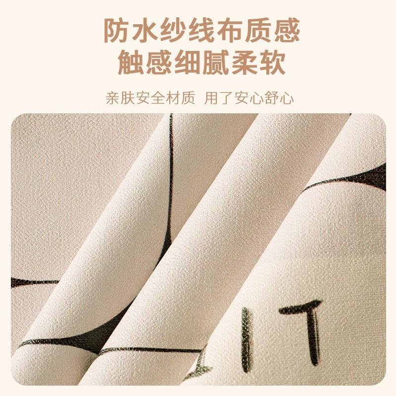 新中式圆桌布防水免20250605桌洗垫餐桌轻奢高级感茶几布麻布艺台