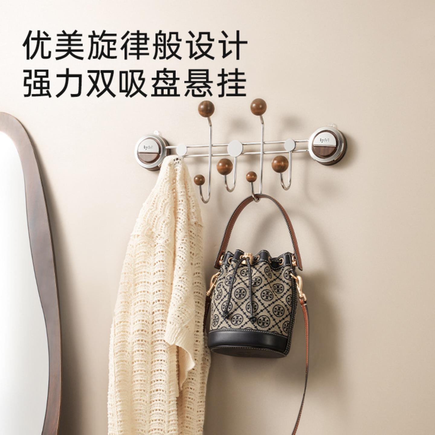 门后吸盘挂钩免打孔强力承重书包