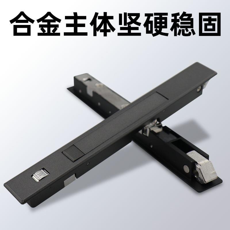 纱窗锁扣拨叉多点锁双勾铝锁童金纱窗平佐致(收开窗纱门防儿误合