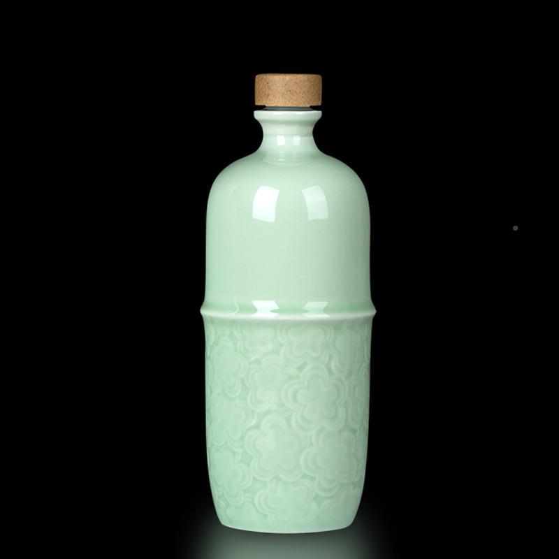 景镇白酒ZRC001坛子斤1斤2斤装德陶瓷酒瓶酒创半意杏花雕刻一斤装