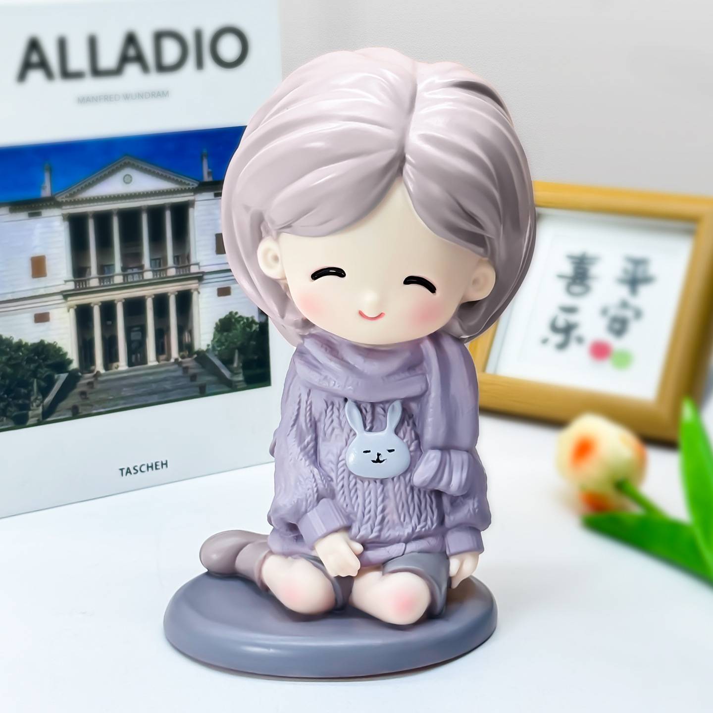 存钱罐软萌毛线女孩可进出培养