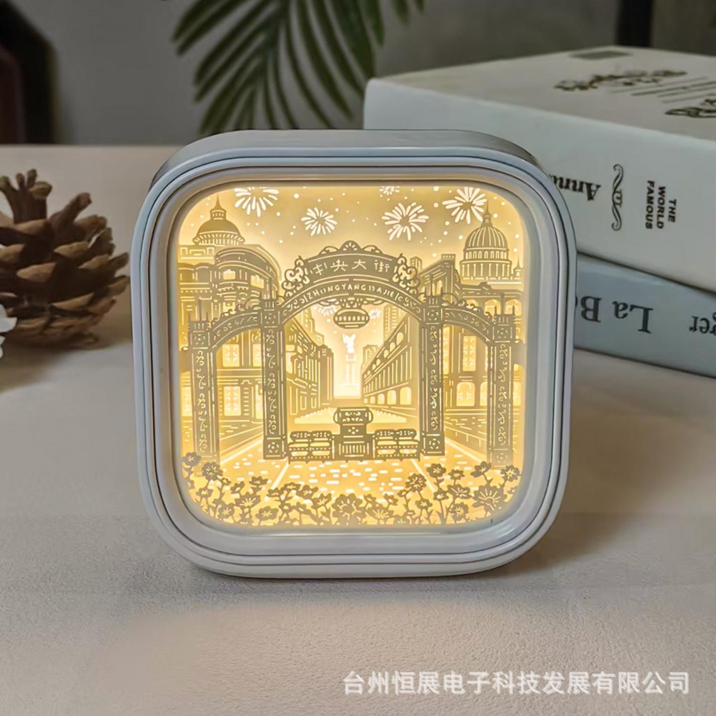 定制3D纸雕灯创意小夜灯活动学校