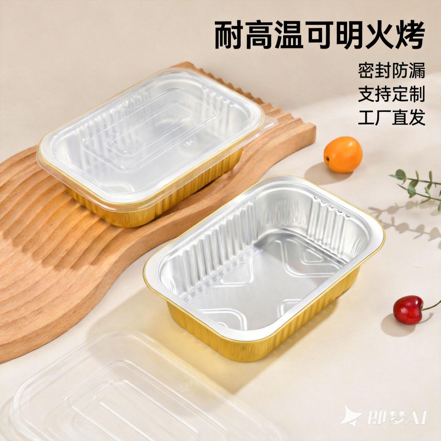 包邮一件锡纸盒外卖包装盒密封