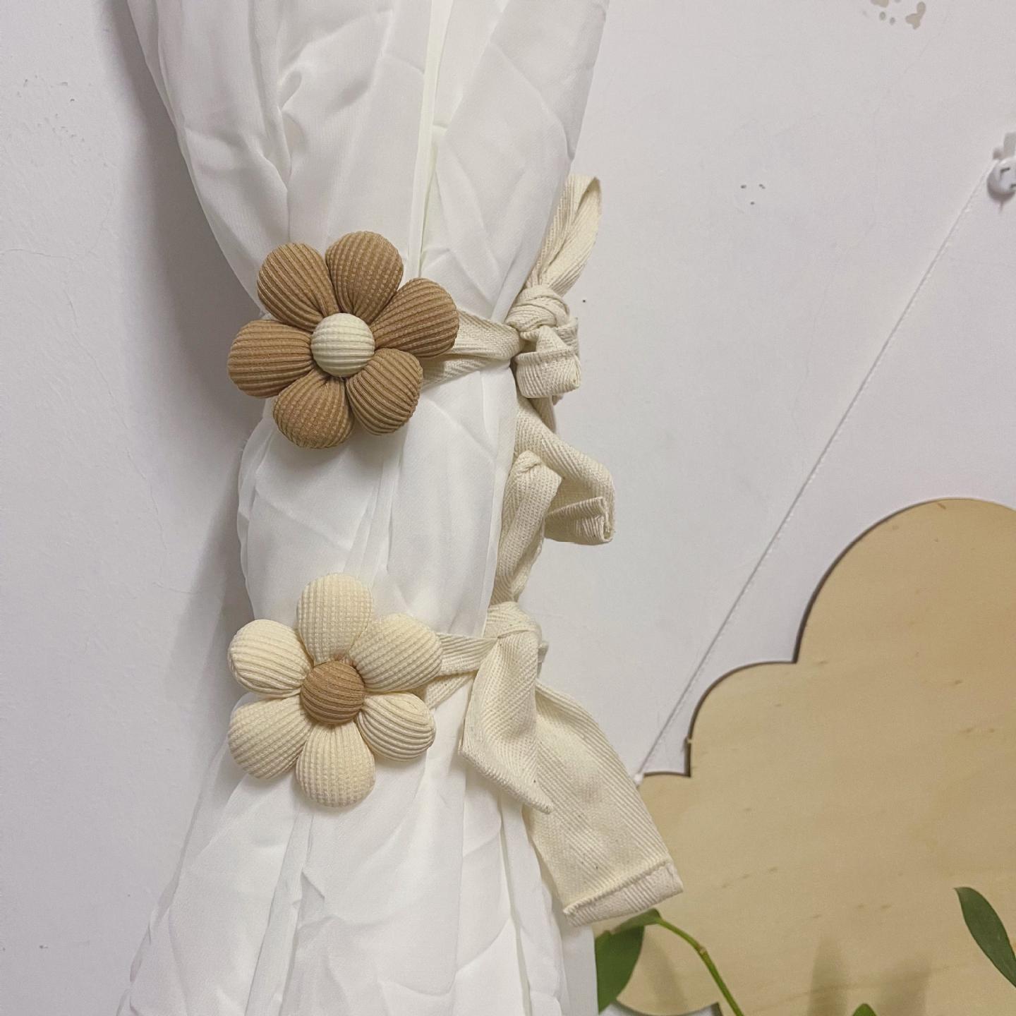 INS韩版立体花瓣儿童窗帘绑带