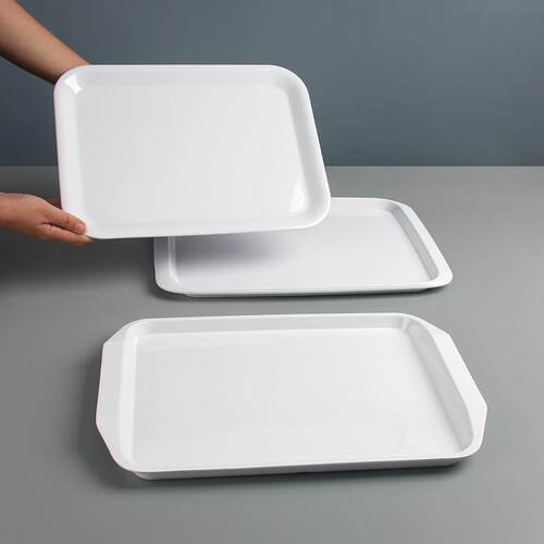 塑托盘托水杯盘密胺长方料形盘白色家用幼儿茶园餐盘面包盘FMT子