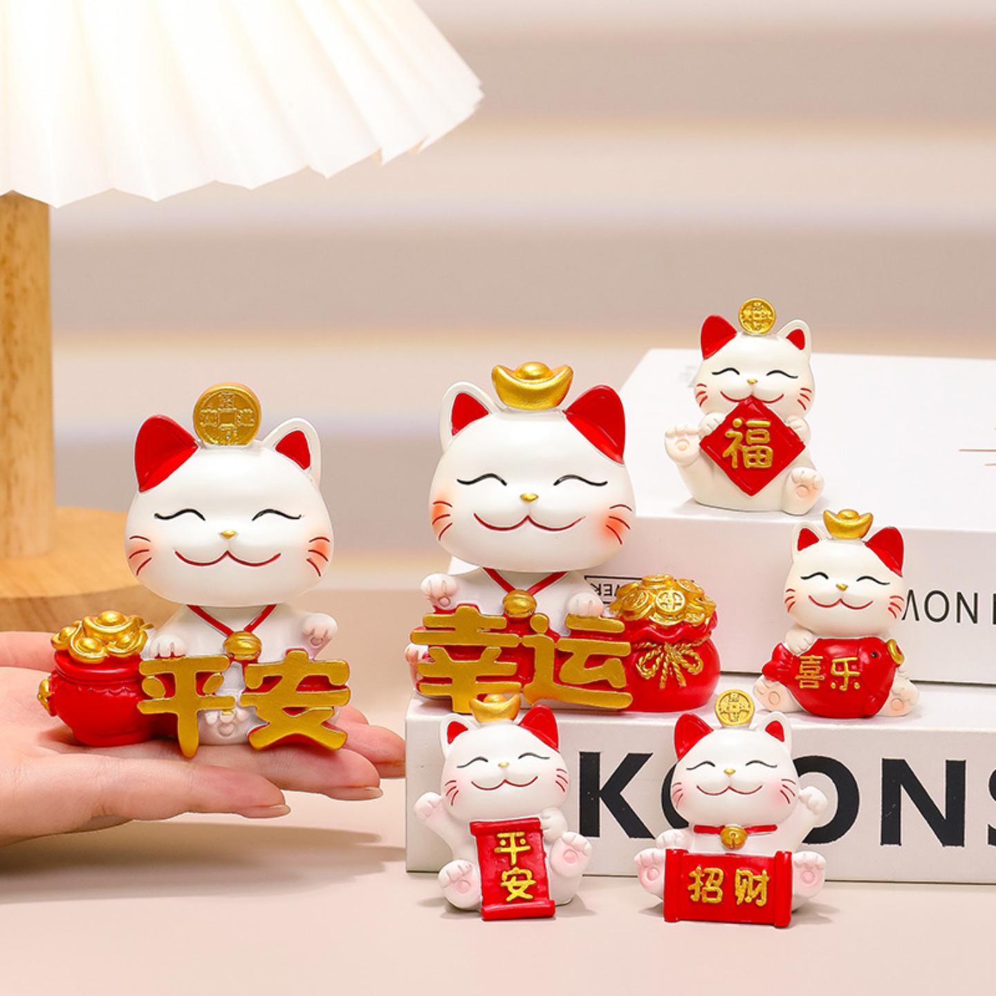福气招财猫装饰品摆件创意可爱