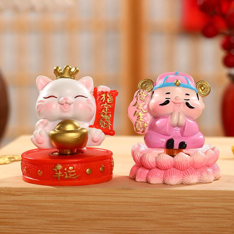 财神装爷旋转摆件创意公家用饰品玄关电柜视开业室乔迁送人CS-796