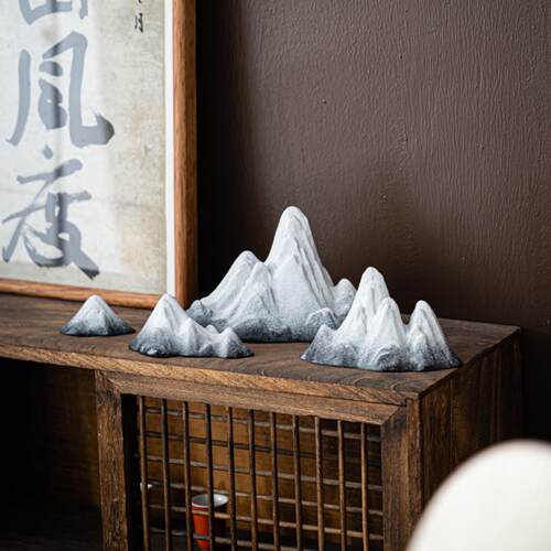 雪山小摆件创意微景观造景陶瓷