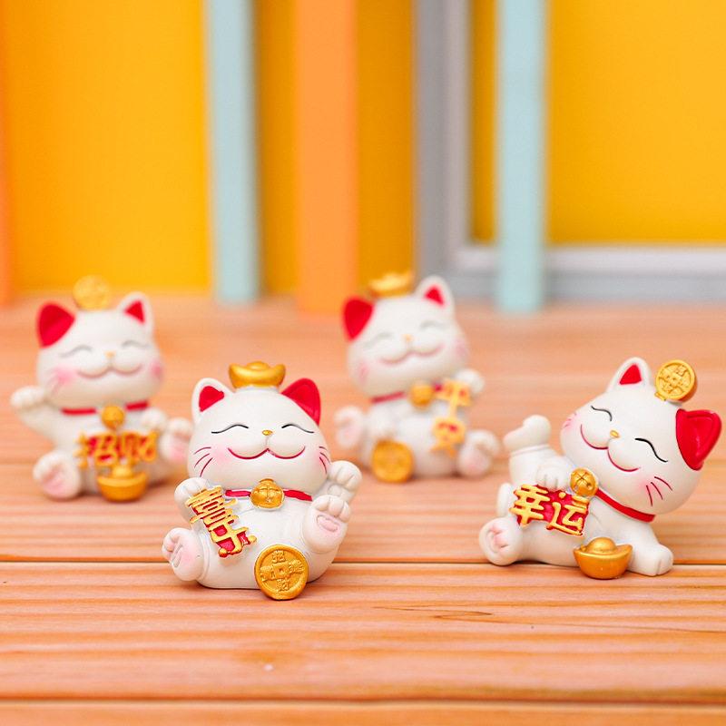 暴富意*猫生意兴隆年礼品进新吉祥如送招财猫摆礼树脂件