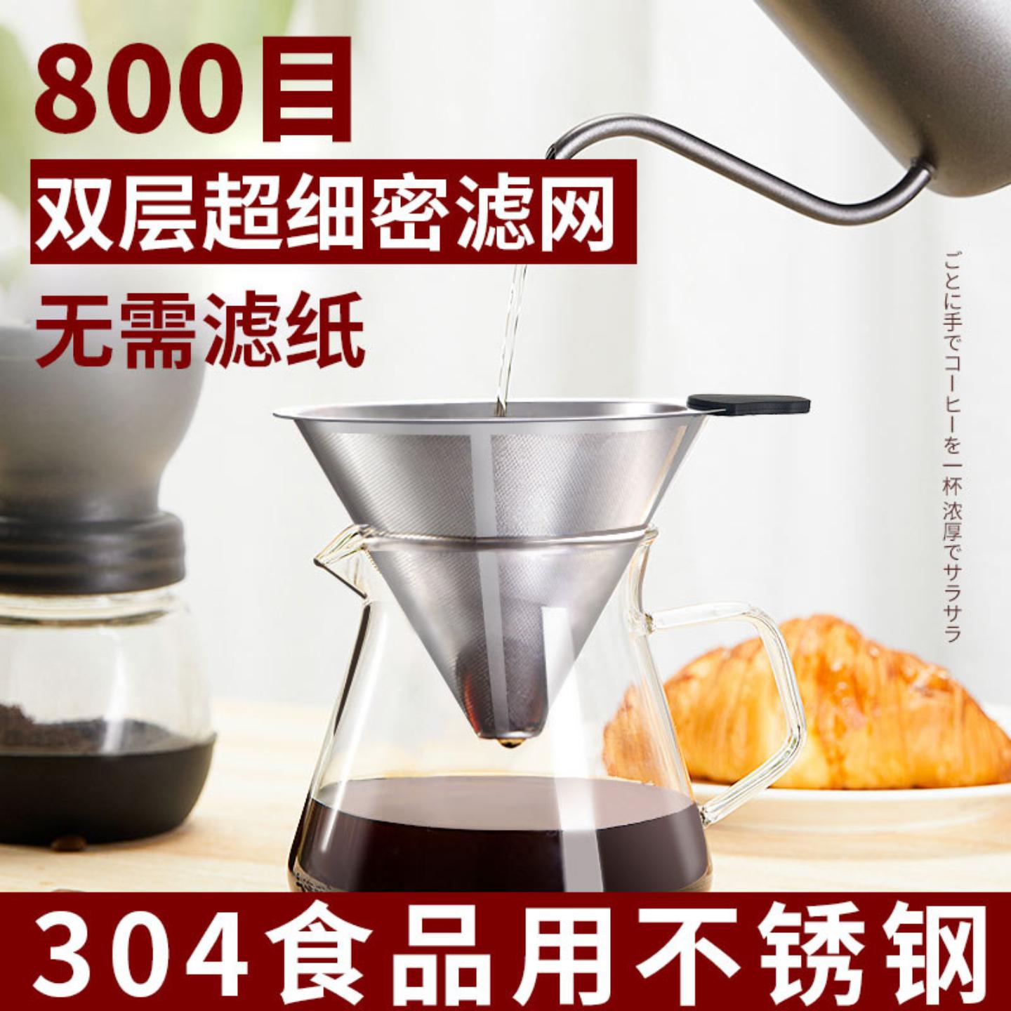咖啡过滤器滤网304不锈钢手冲