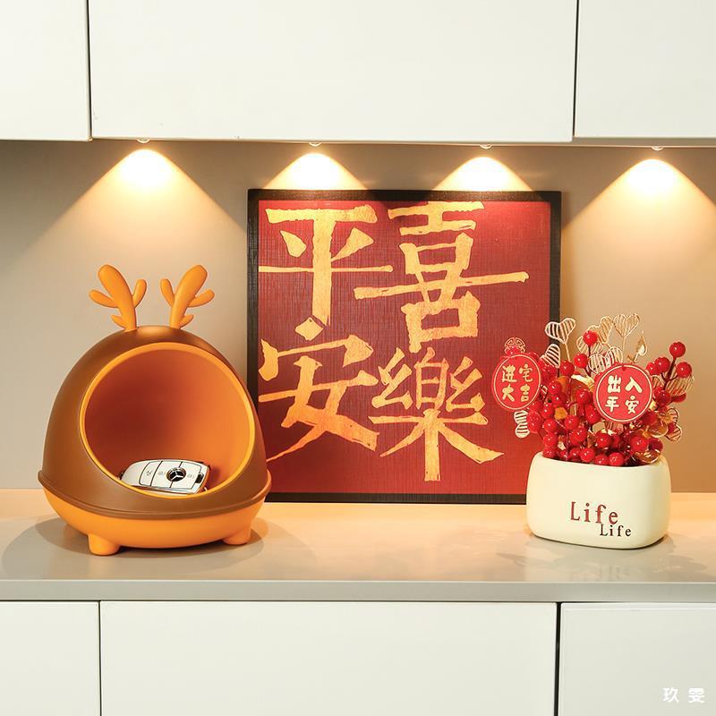 入户玄关钥匙收JW799079纳盒摆件家居鞋柜装品客厅物饰家架置欢迎