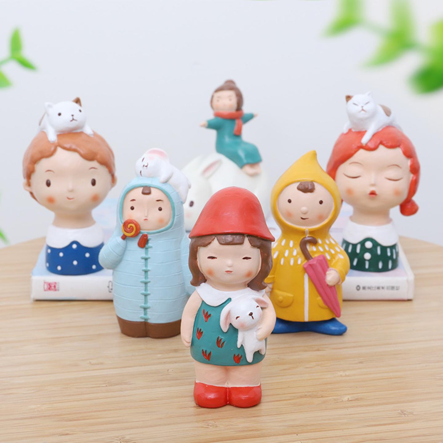 悠然见创意日式人偶卡通童话家居