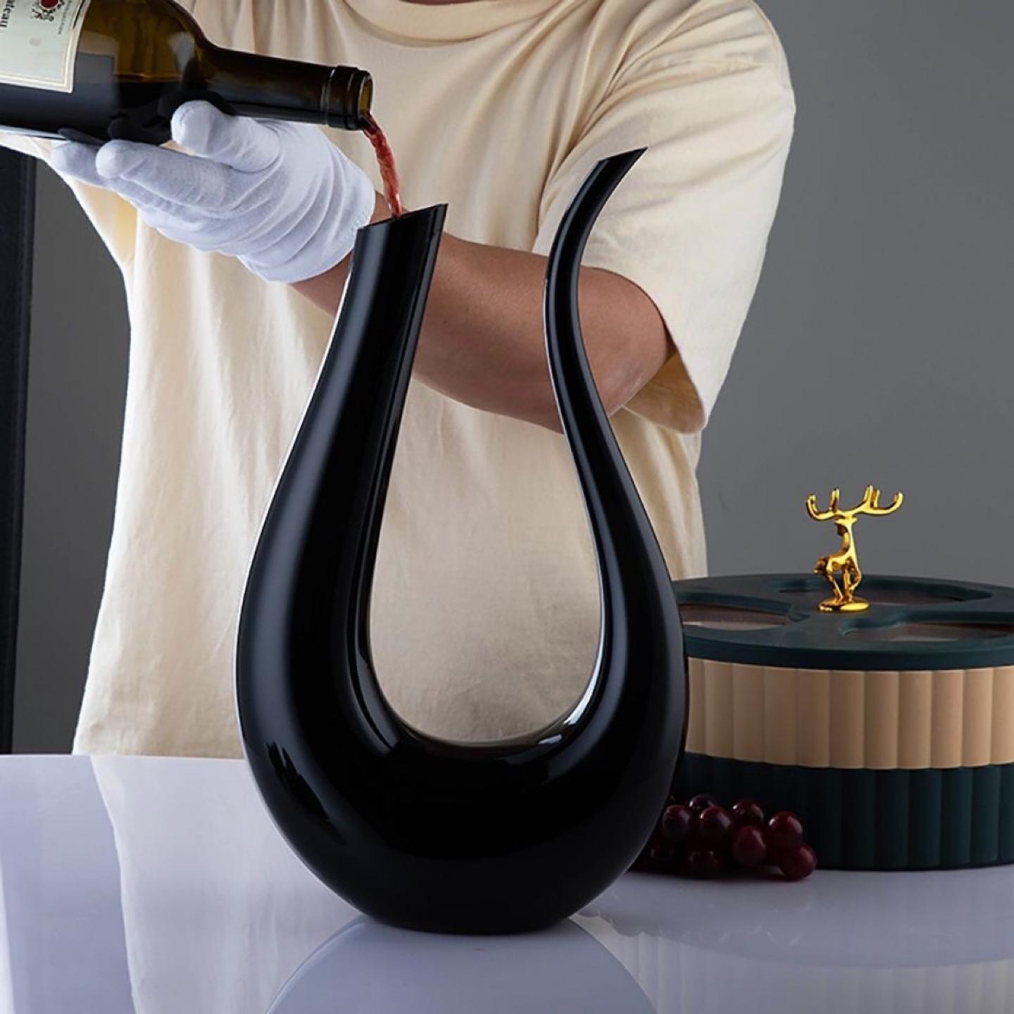 黑色盲品红酒杯套装家用欧式玻璃