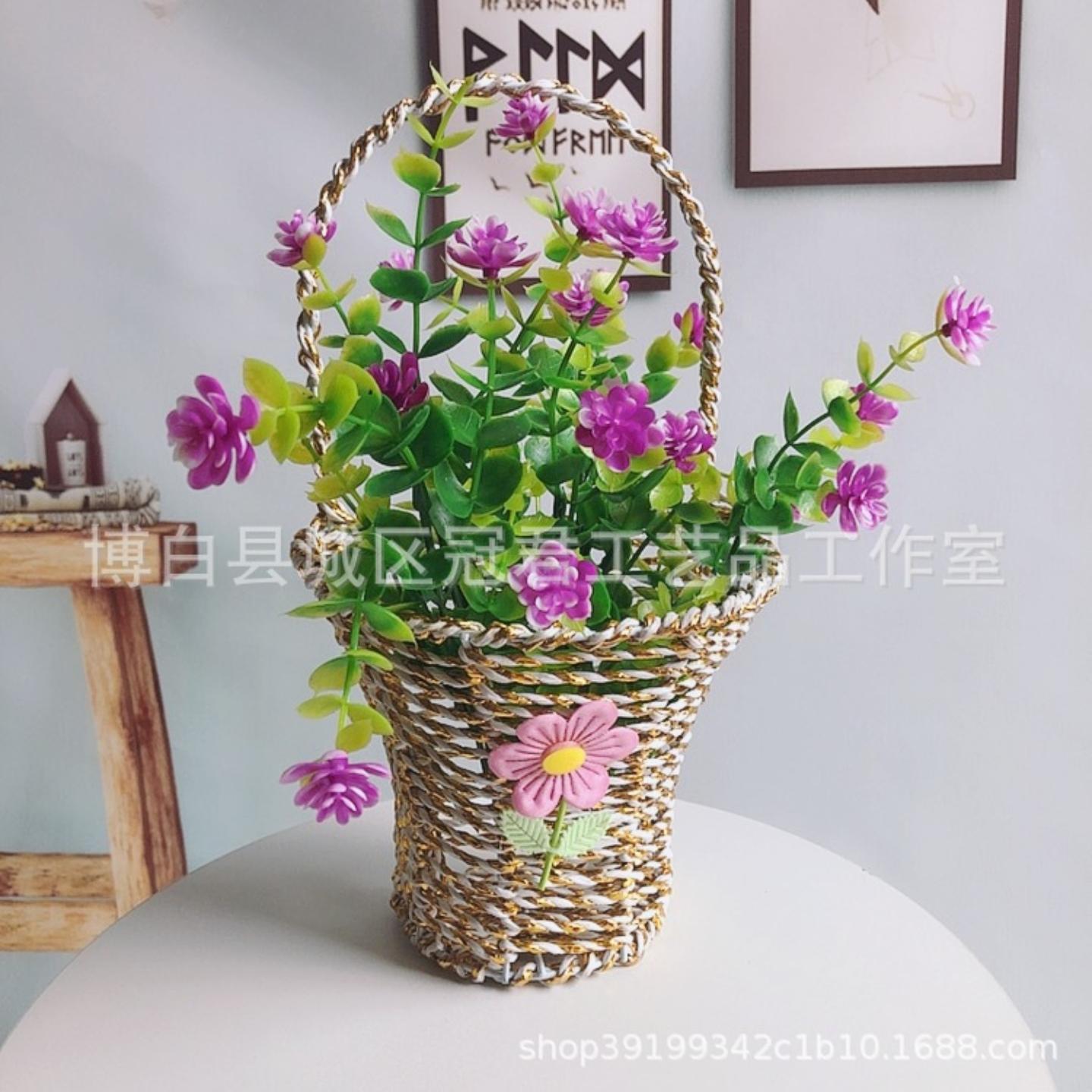 壁挂插花花瓶手工艺品大号套二