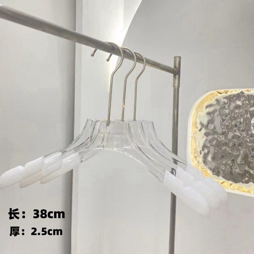 亚克力专衣架服装店透明衣佐致(收服套架硅胶晶水衣挂女装用衣架