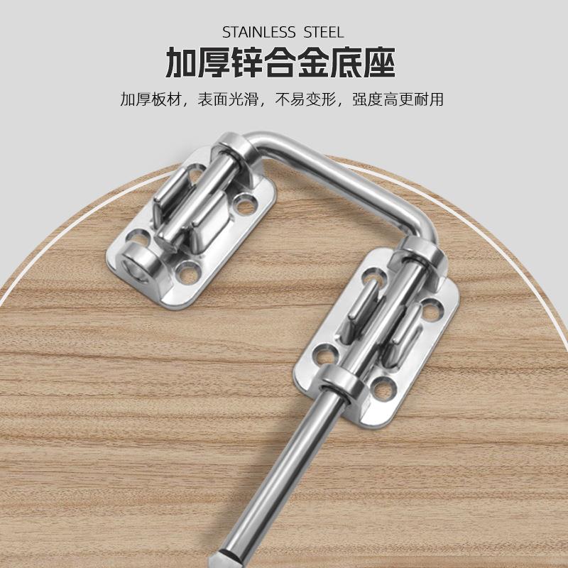 卡插销门栓90度免打孔门谷仓佐致（收门锁器推扣拉门神防盗门锁扣