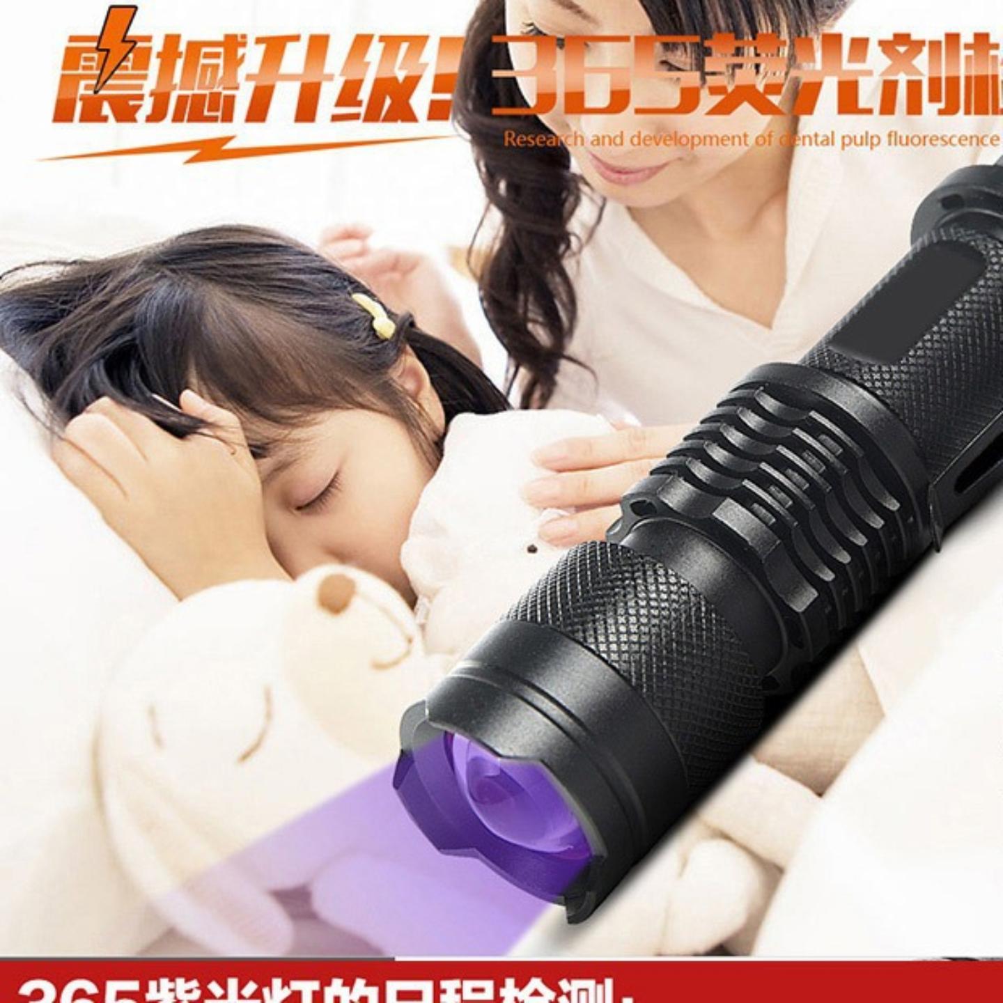 手电筒紫外线验钞灯紫光灯365nm