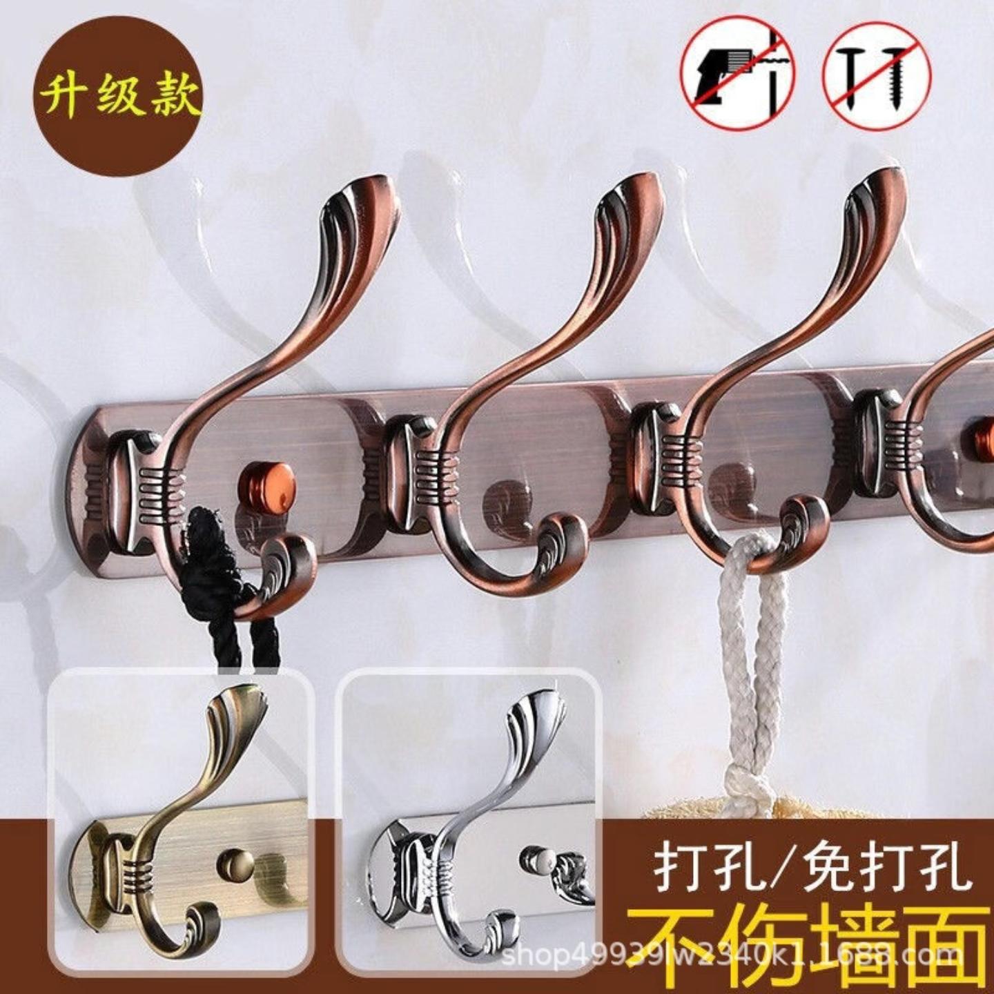 免打孔欧式不锈钢衣服挂钩墙上门