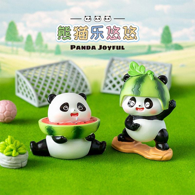 多萌宠盲盒熊猫手爱物桌面摆件可潮玩儿款童玩具节动日礼物惊喜.