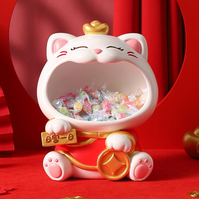 国潮大嘴招财MM9083-5猫艺钥玄关乔匙收纳摆件迁新居客厅装饰喜庆