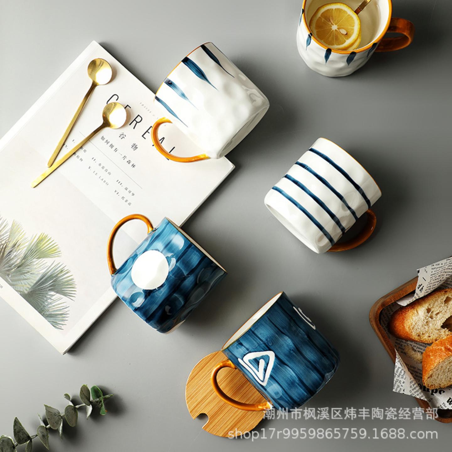 马克杯日式杯子牛奶咖啡燕麦片