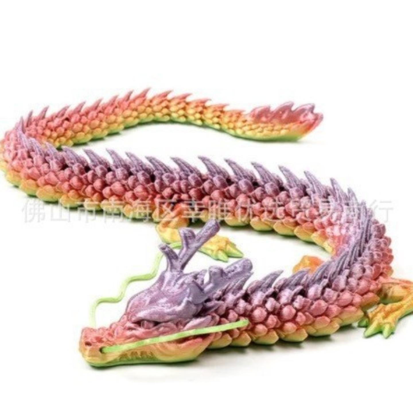 3D打印中国龙礼物模型造景鱼缸