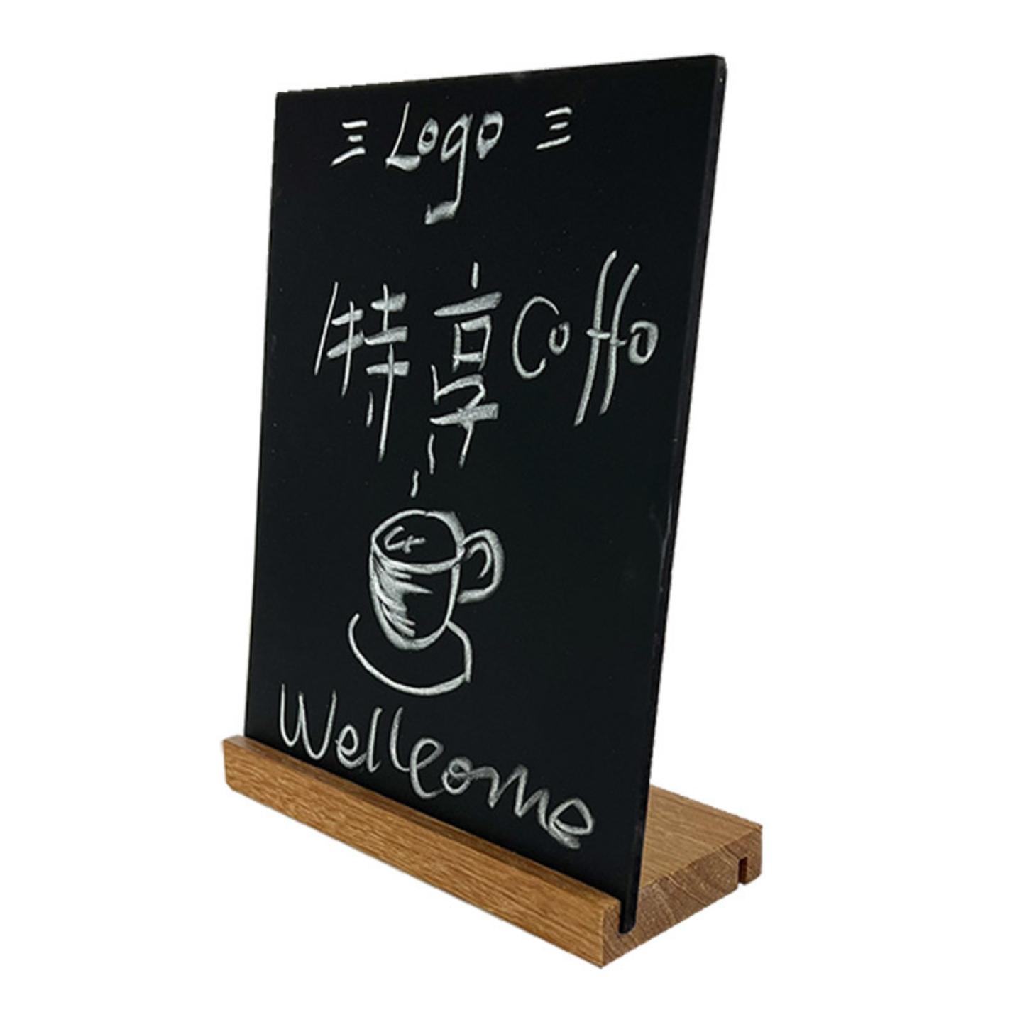 吧台小黑板木质奶茶店摆摊桌面