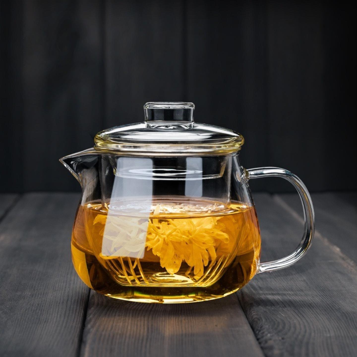 企润泡茶壶玻璃把高硼硅耐高温小
