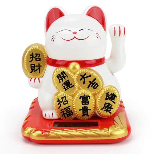 太能招车财猫能摇手猫自动阳摇光手汽装饰摆件335蛋糕装饰创意礼
