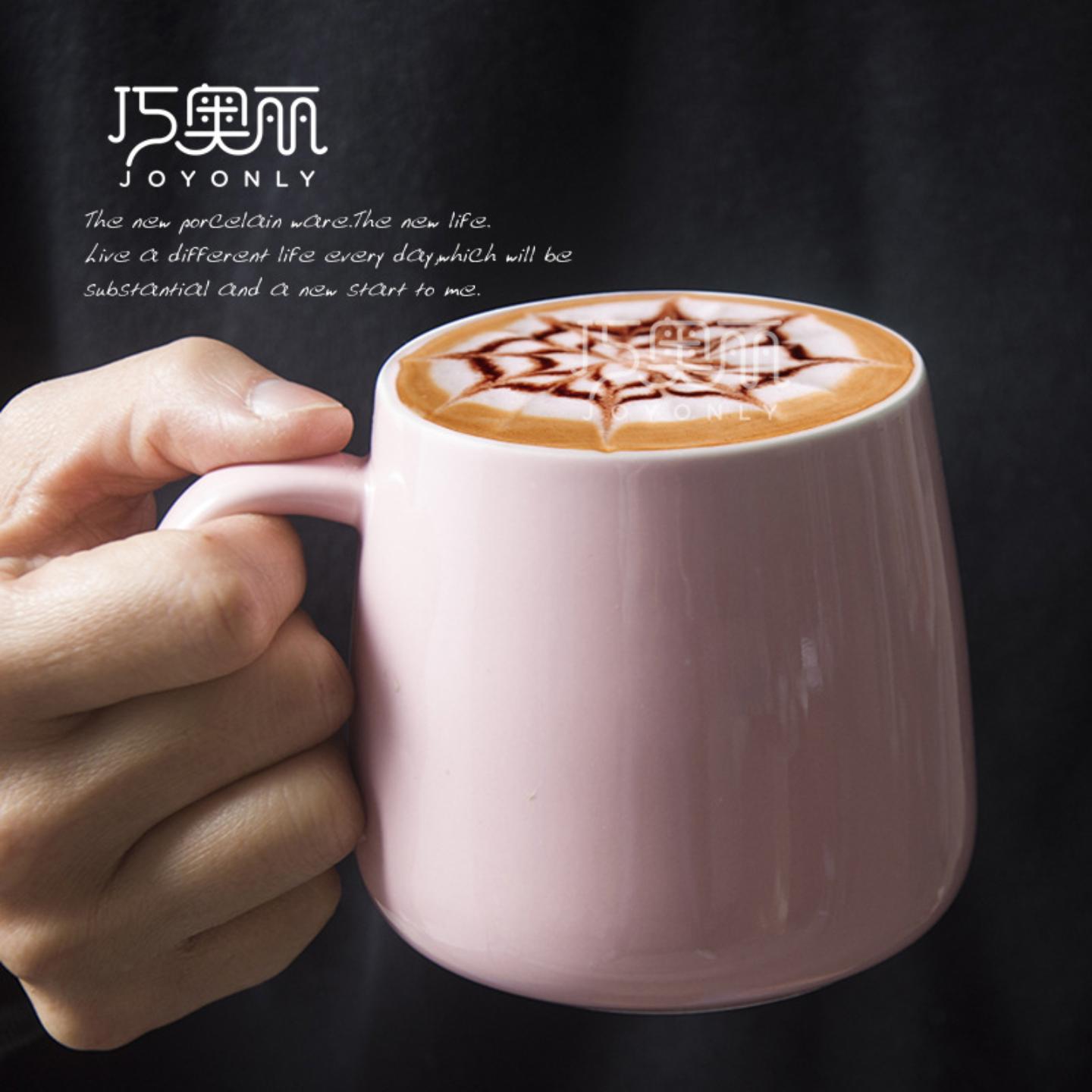美式色釉陶瓷杯子大容量马克杯