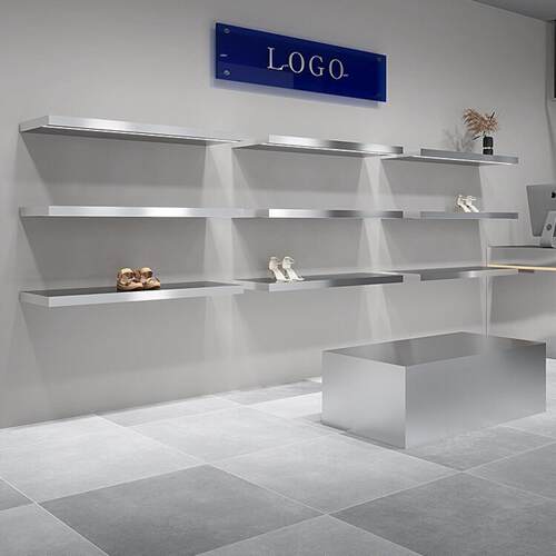 鞋店鞋架展示架上墙壁挂不锈钢鞋