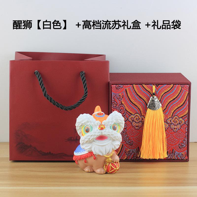 新中式醒狮摆装件桌面狮子摆件客厅电视柜酒高柜玄款关饰级感招财