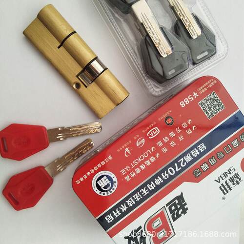 超B级锁芯防盗门全铜家用红黑