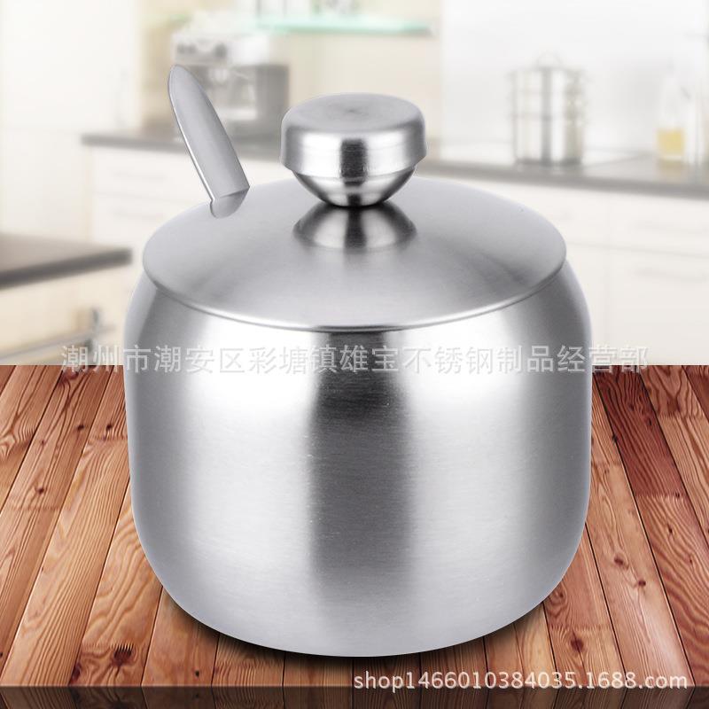 不锈钢4调味罐 01/30欧式调料盒厚LY-201/3酱料罐 加糖罐味盅2调